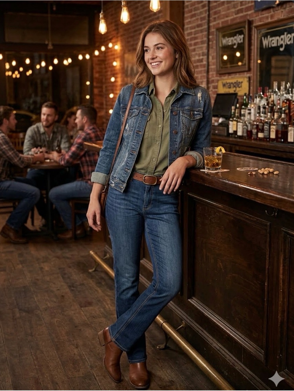 Wrangler Women’s Denim Boot Cut Jeans in Medium Blue